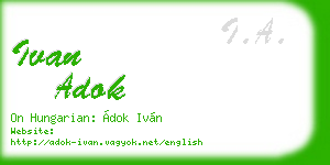 ivan adok business card