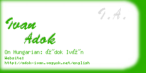 ivan adok business card